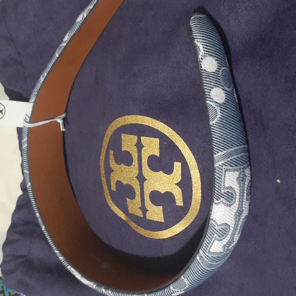 Tory Burch T MONOGRAM DENIM HEADBAND NWT - Picture 4 of 5